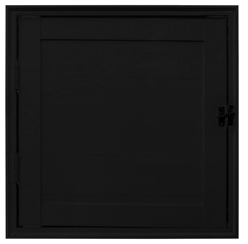 Porta Lambril Abrigo Alçapão Alumínio Preto 60x80 - Linha 25