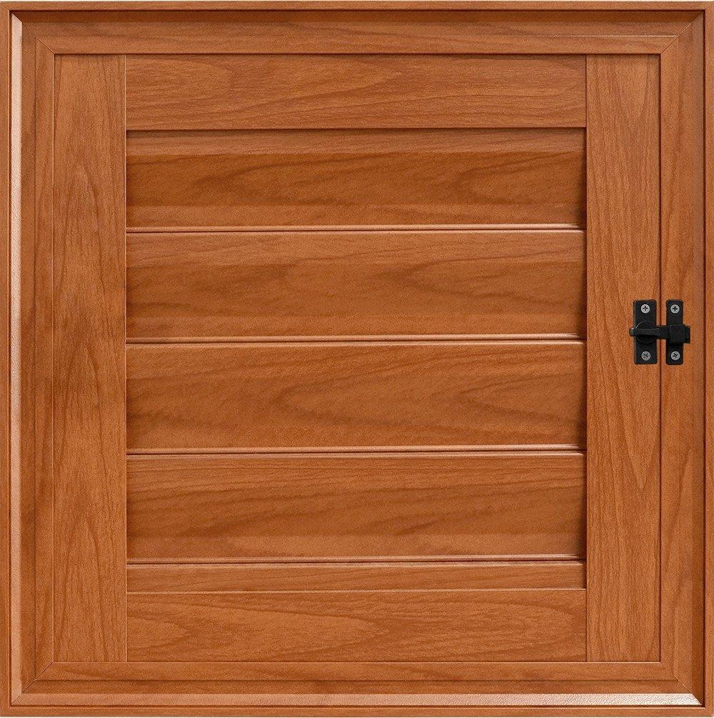Porta Alumínio Revestimento Madeiro Abrigo Alçapão  60x80 - Linha 25