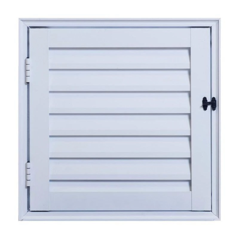Porta Abrigo Alçapão Alumínio Branco 80x80 - Linha 25