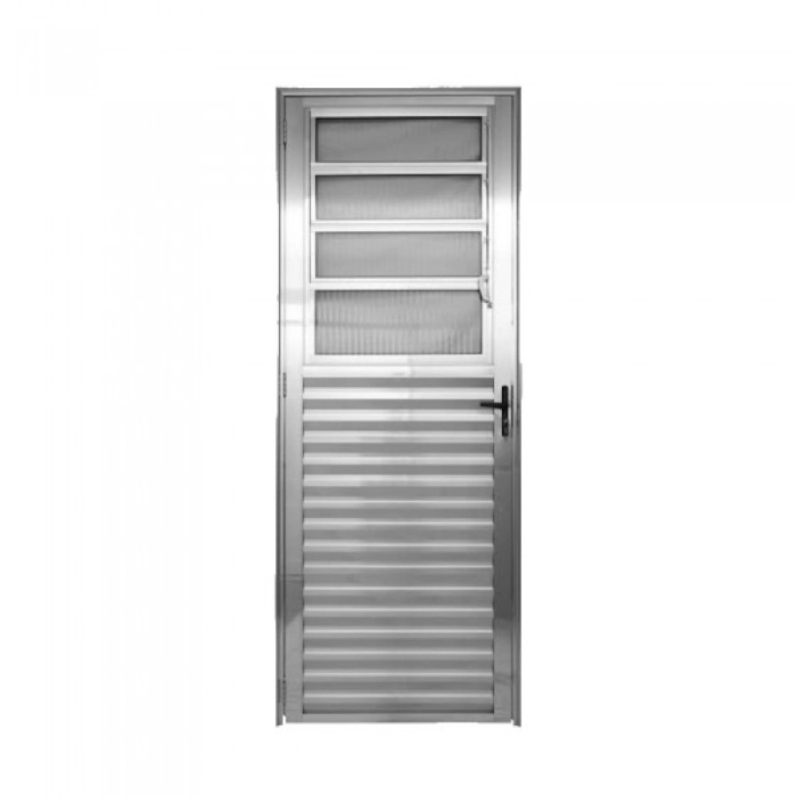 Porta De Alumínio Basculante Brilhante Fit Direita - 210x80