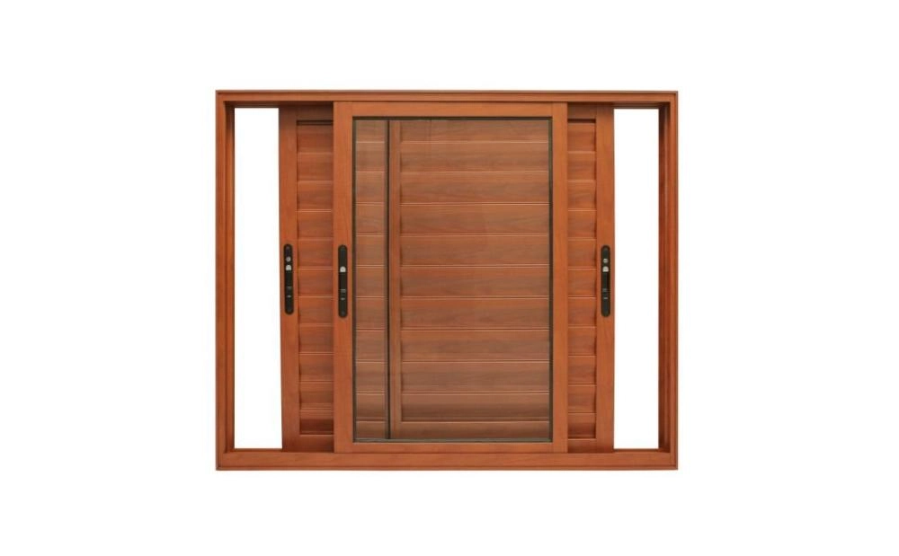 Janela De Alumínio Veneziana 03 Folhas Madeiro Maxx 100x160