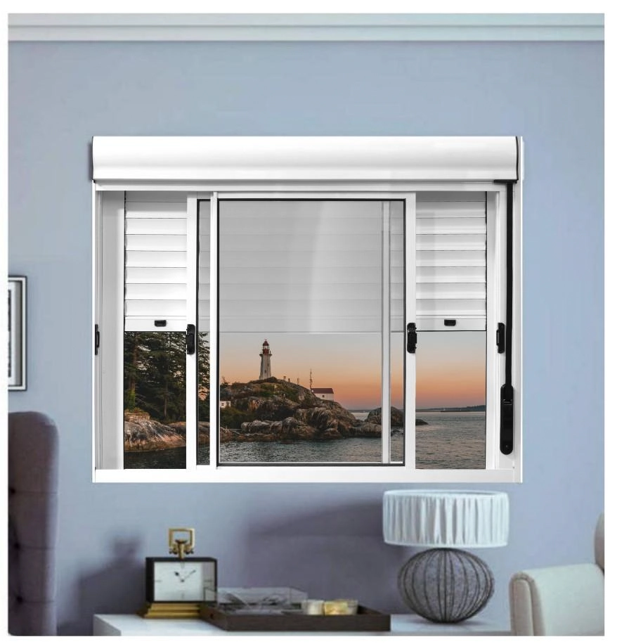Janela De Aluminio 2 Folhas C/ven Integrada Classic- 100x120
