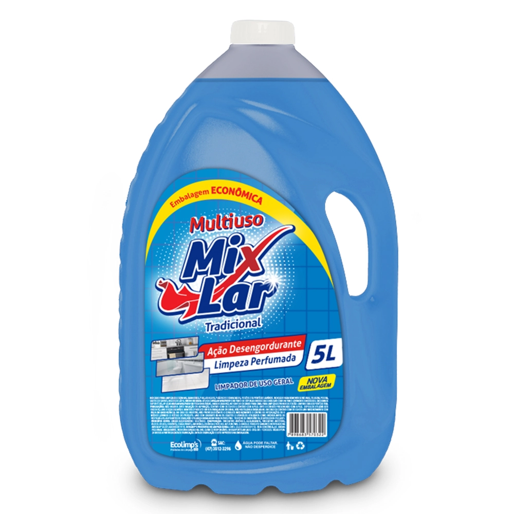 Limpador Desengordurante Multiuso Tradicional Mix Lar - 5l