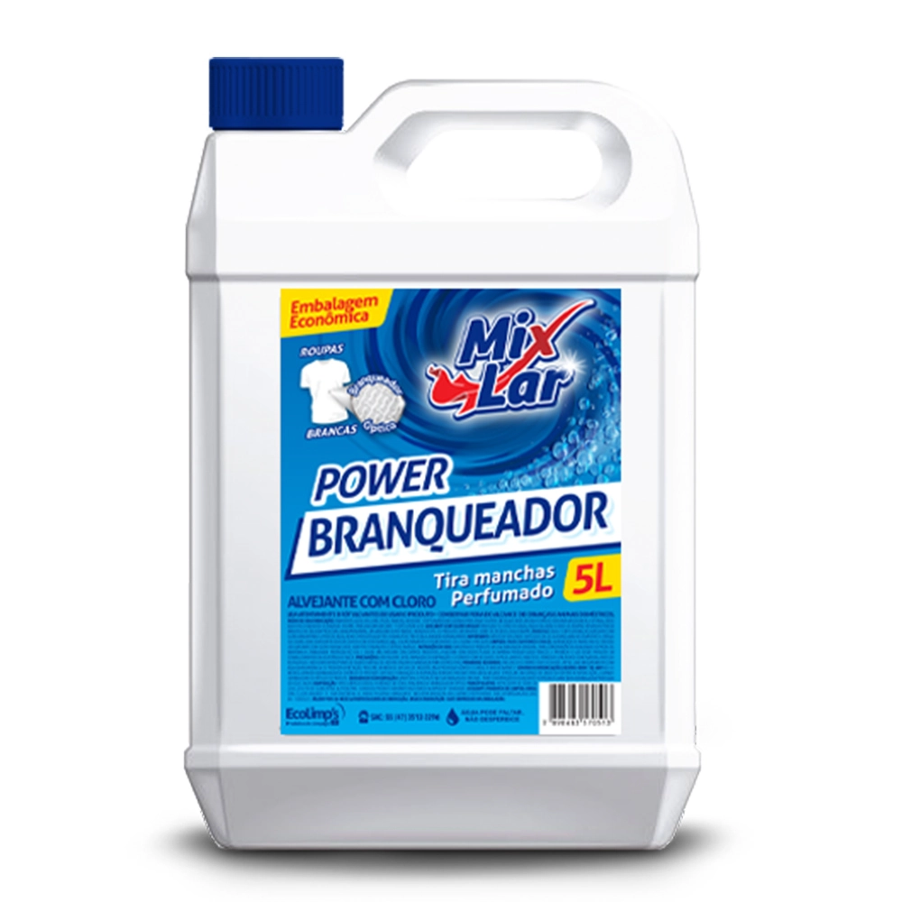 Alvejante Tira Manchas Power Branqueador Com Cloro Mix Lar - 5 Litros