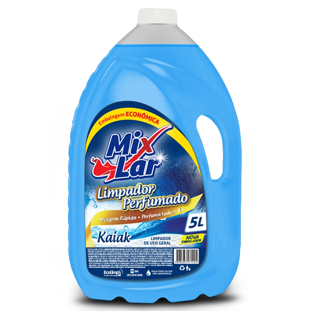 Limpador Perfumado Uso Geral Kaiak Mix Lar - 5 Litros