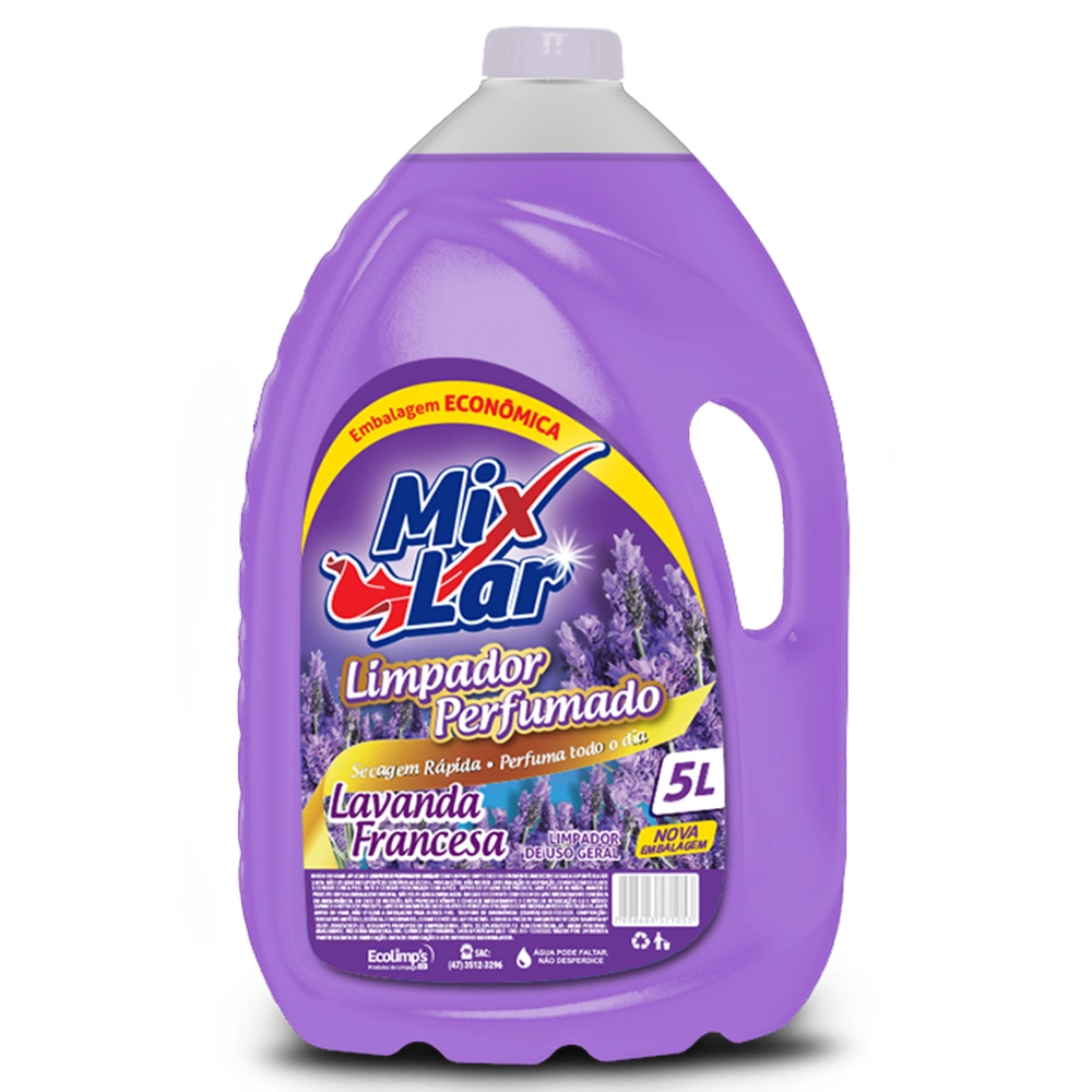 Limpador Perfumado Uso Geral Lavanda Francesa Mix Lar - 5 Litros