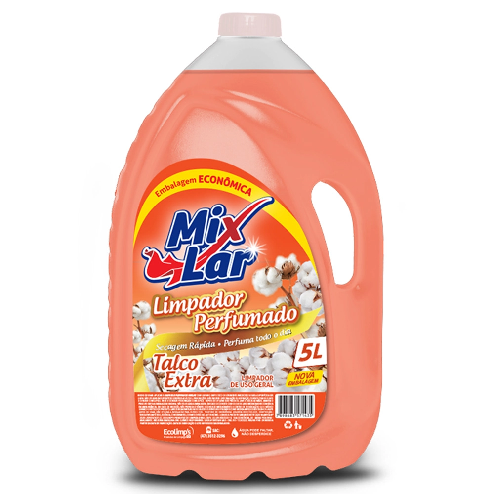 Limpador Perfumado Uso Geral Talco Extra Mix Lar - 5l