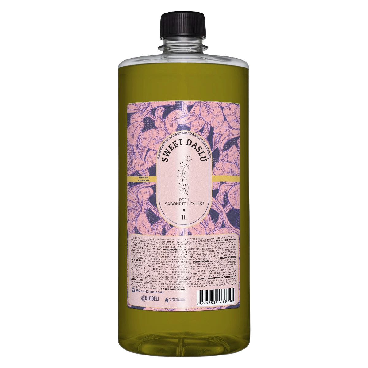 Refil Sabonete Liquido Fragrâncias Finas - 500ml Aroma:sweet Daslú