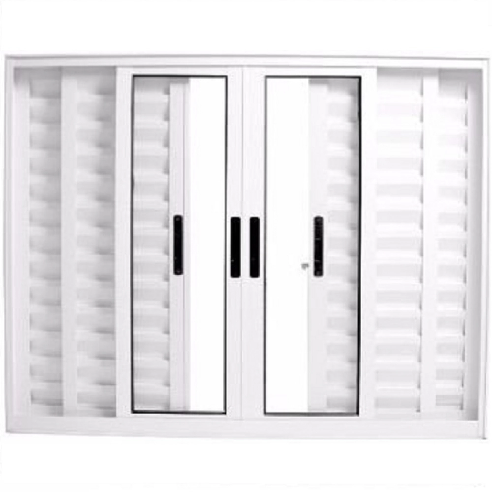 Janela Veneziana 6 Folhas Alumínio Branco 1.00 X 1.20 Linha 25