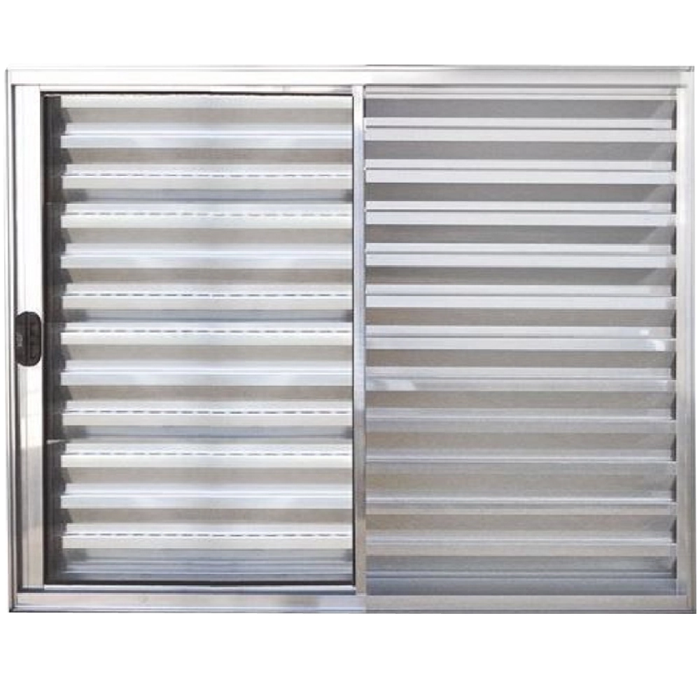 Janela Veneziana 3 Folhas Alumínio Brilhante 1.00 X 1.20 Modular