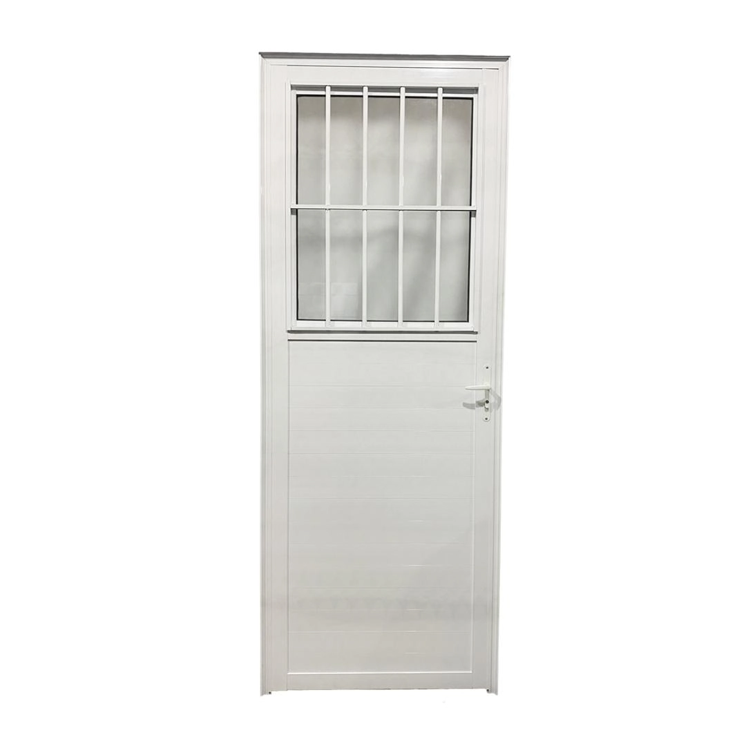 Porta Social Lambril Alumínio Branco Linha Veneza Medidas:210 X 70; Lado:esquerda