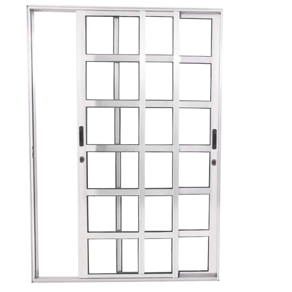 Porta De Correr Travessa 2 Folhas Móveis Brilhante Linha 25 Com Fechadura Medidas:210 X 150