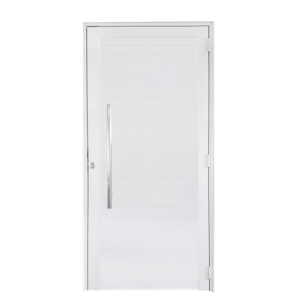 Porta Lambril De Alumínio Branco Com Puxador Linha 30 Roma Lado:esquerda; Medidas: 210 X 90