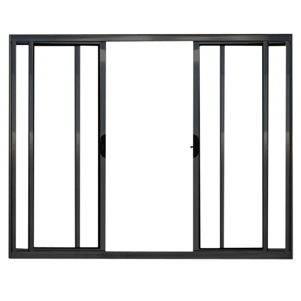 Janela Vitro 4 Folhas Alumínio Preto Linha Modular Medidas:100 X 200