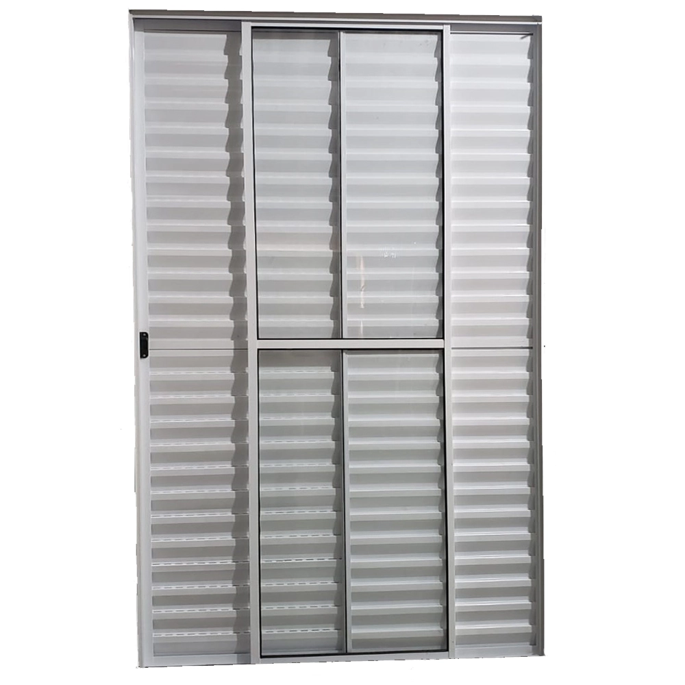 Porta Balcao 3 Folhas Aluminio 2.10x1.50 Branco C/trinco