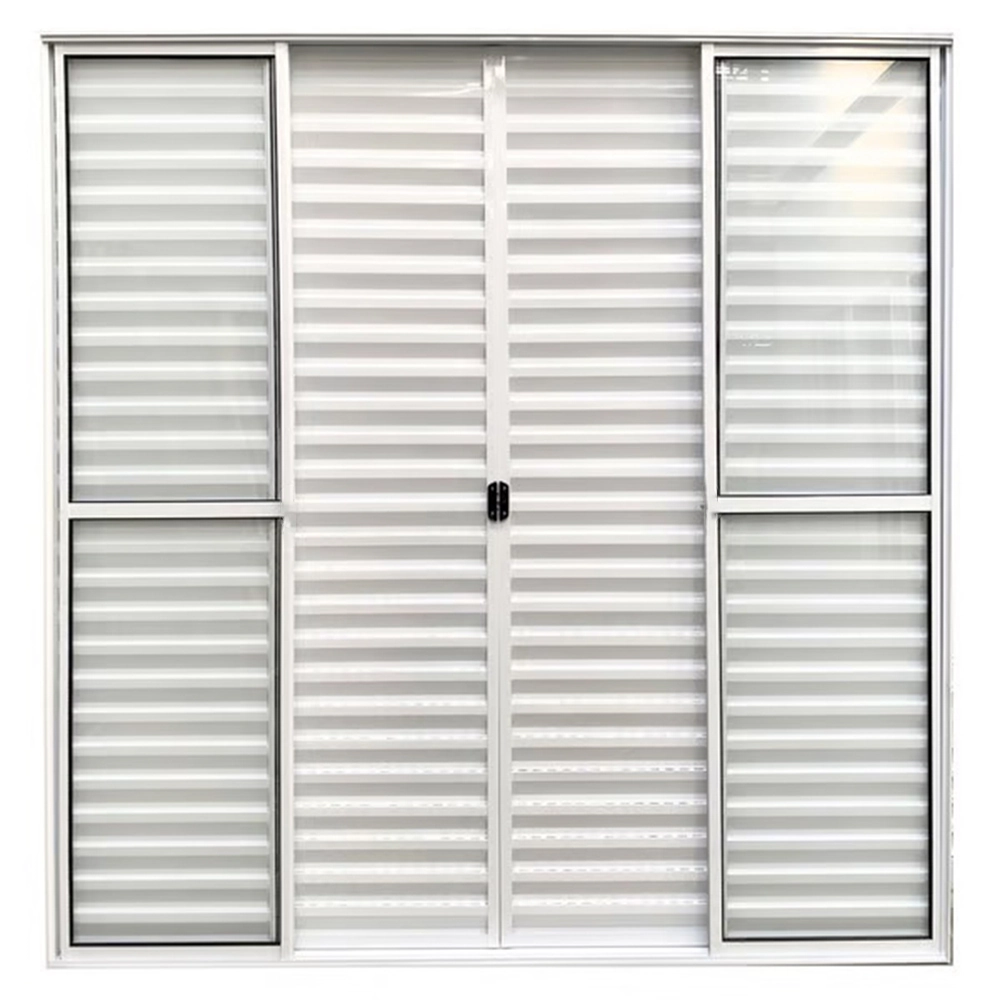 Porta Balcao 6 Folhas Aluminio 2.10x1.50 Branco C/trinco