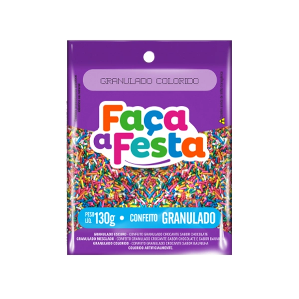 Choc Granulado Faca A Festa 130gr. Colorido