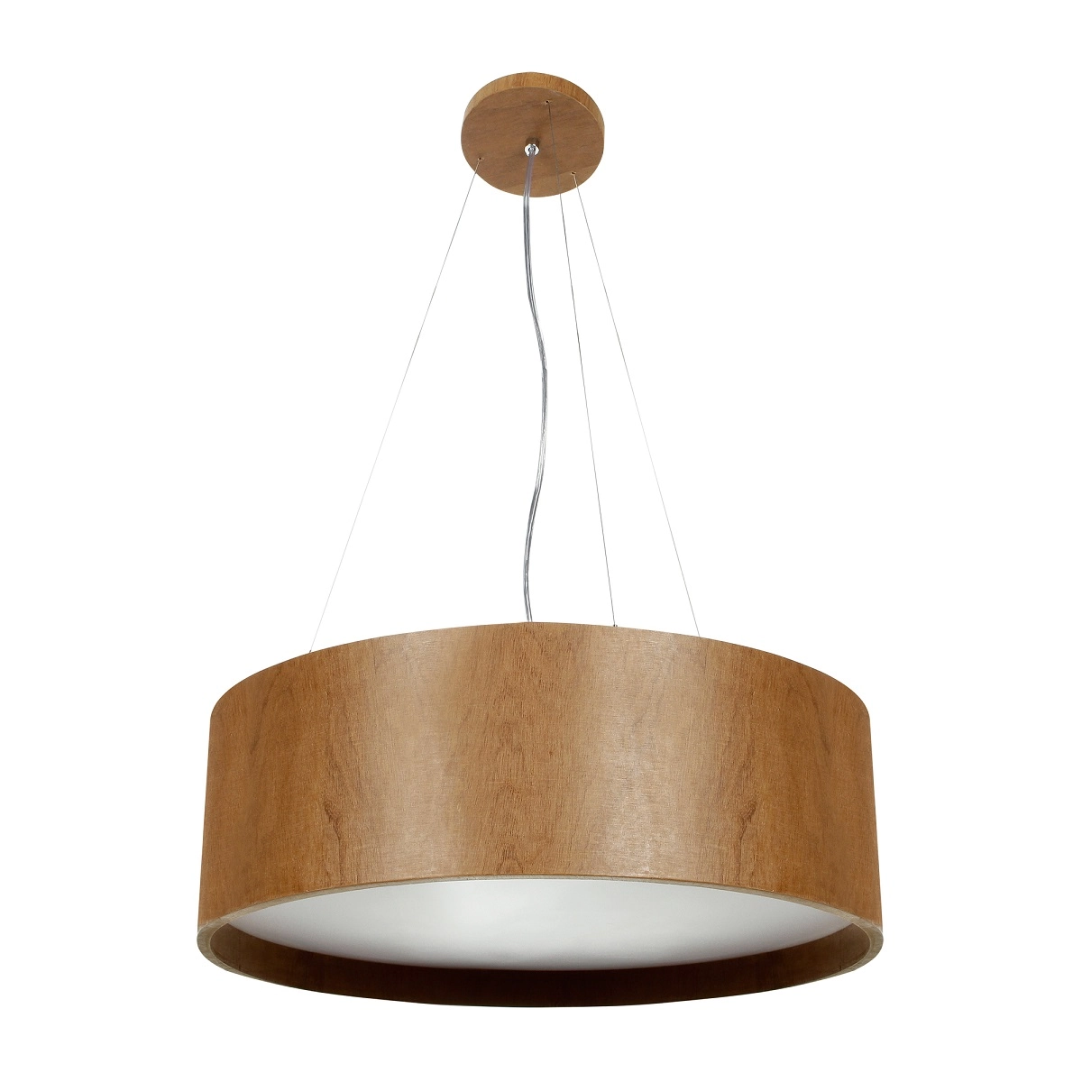 Pendente De Madeira Wood Redondo 25cm - 1 Luz E27 - Imbuia (escuro)