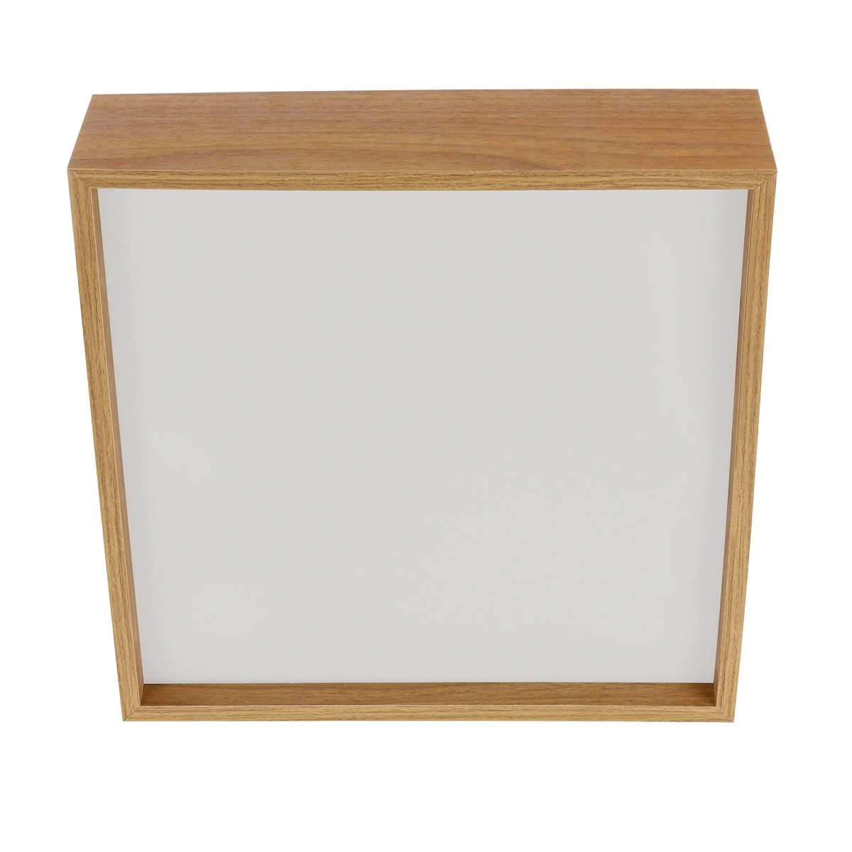 Plafon Madeira Wood Quadrado 40 X 40cm - 4 Luzes E27 - Freijó (claro)