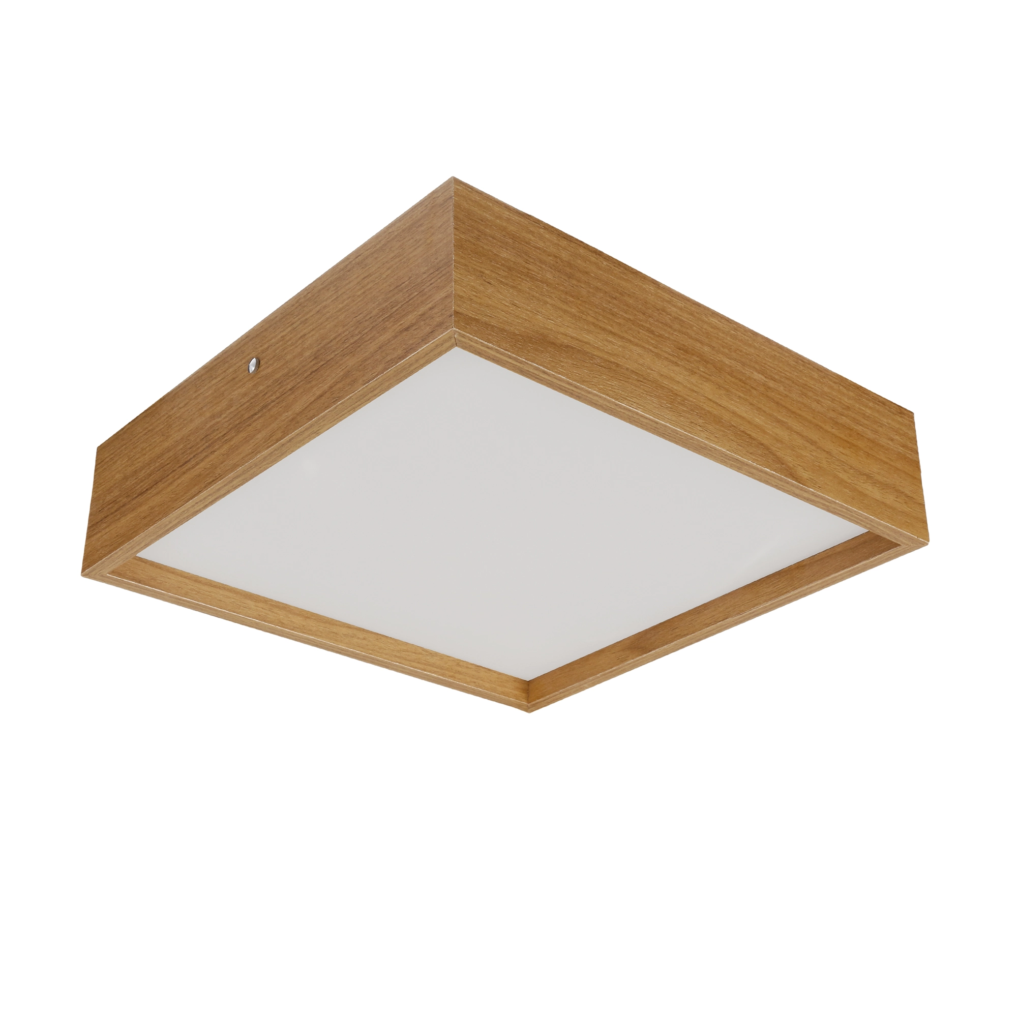 Plafon Wood Quadrado 50cm - 4 Luzes E27 - Freijó
