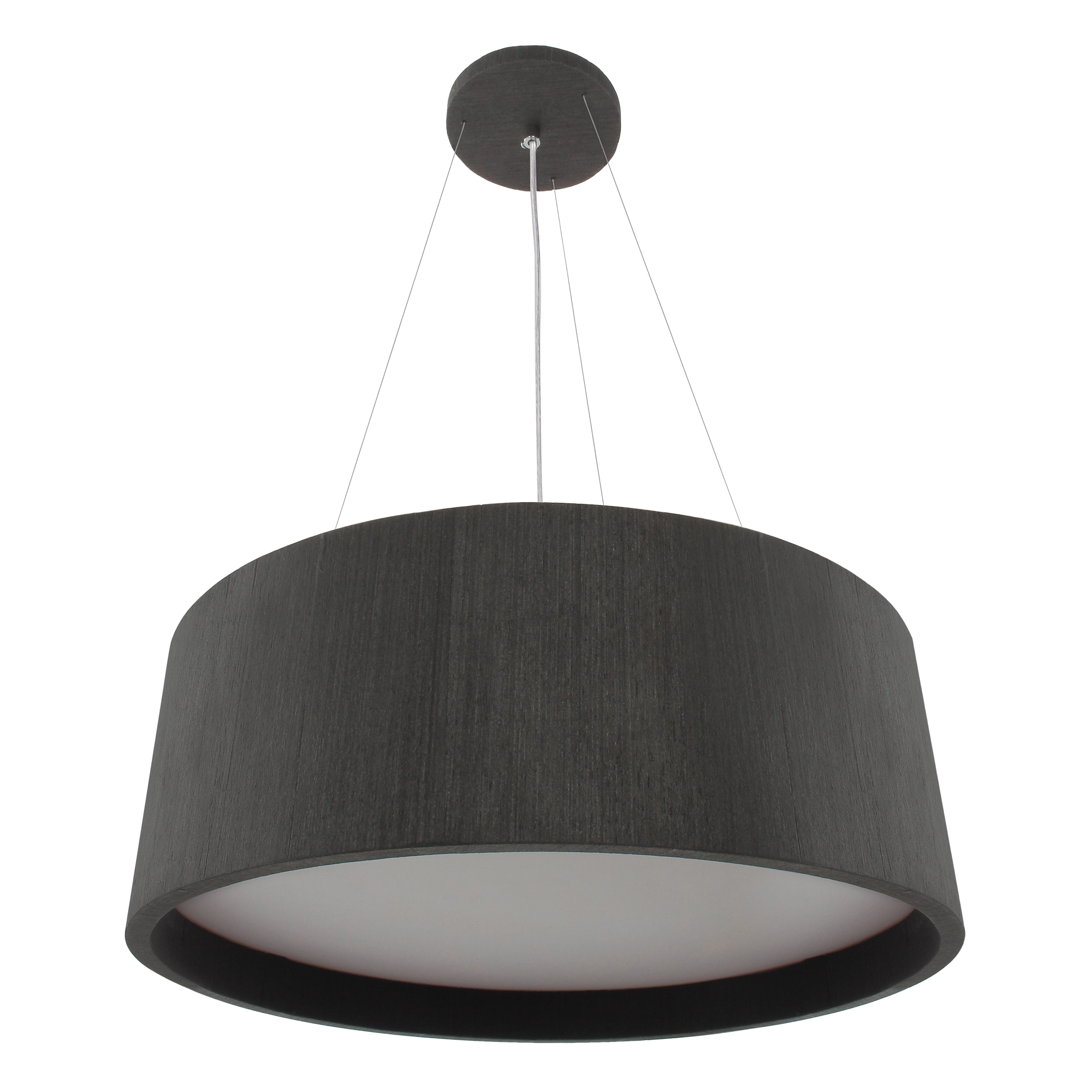 Pendente Redondo Madeira 30cm Preto