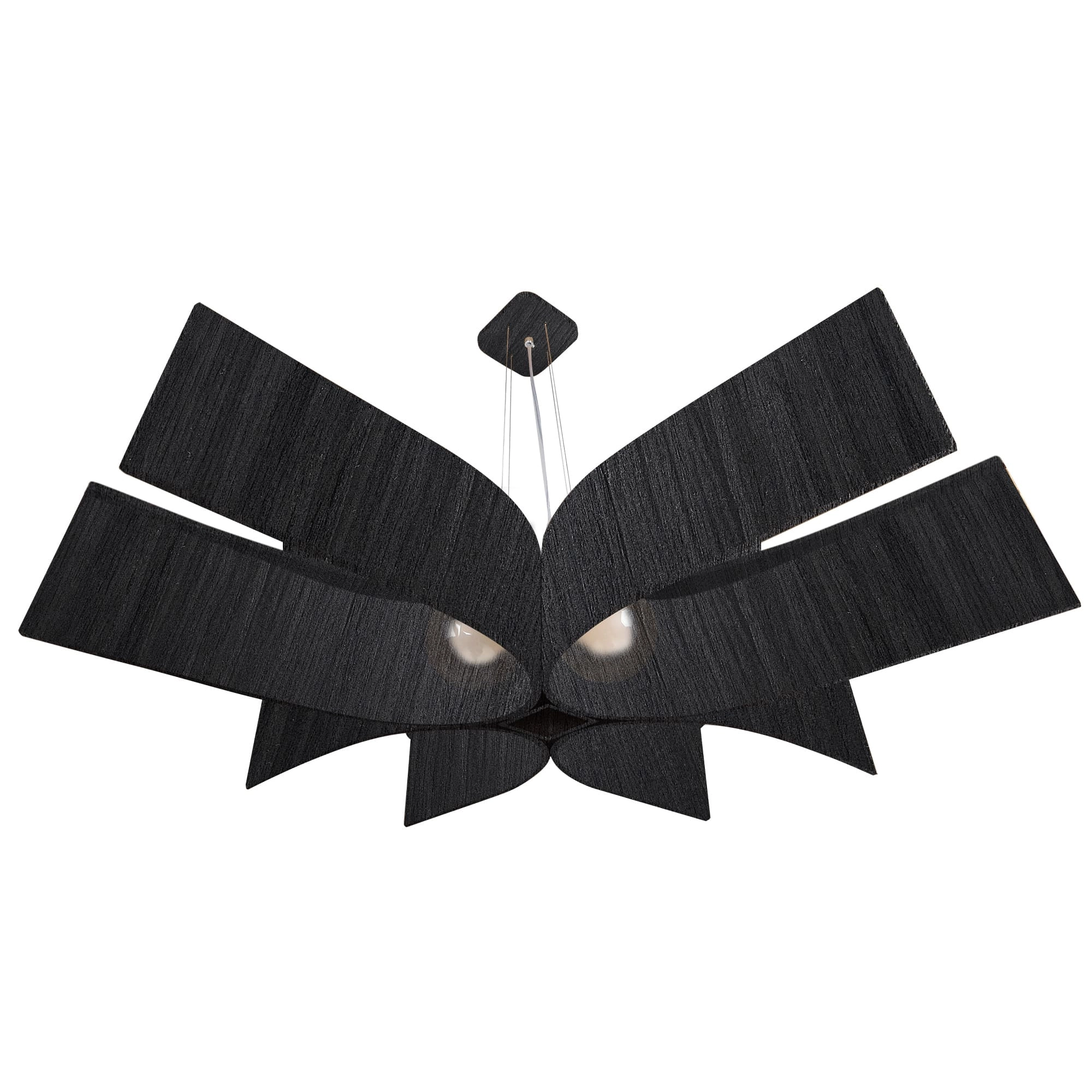 Pendente Wood Pétala 94cm - 4 Luzes Preto