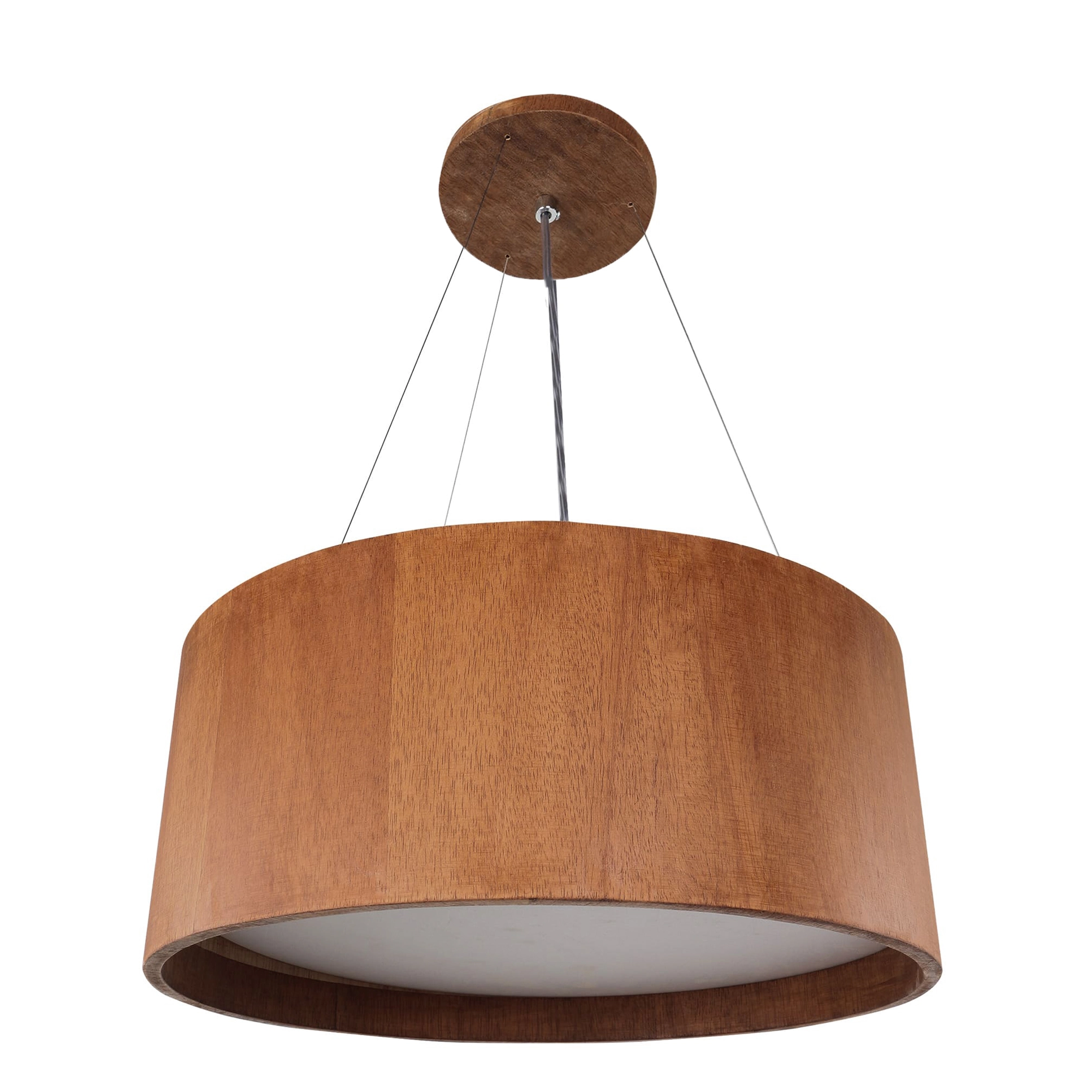 Pendente Redondo Madeira 30cm Mel