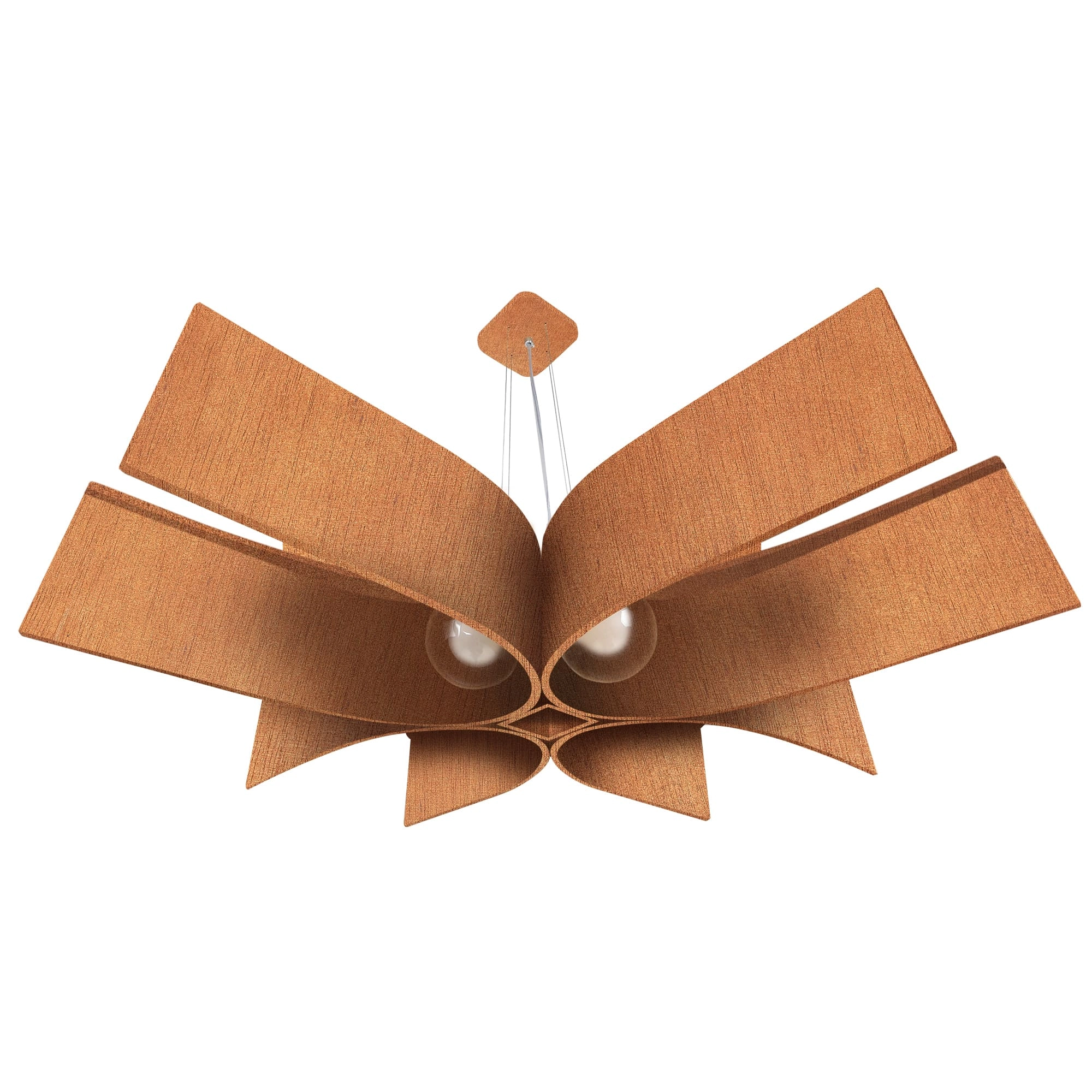 Pendente Wood Pétala 94cm - 4 Luzes Mel