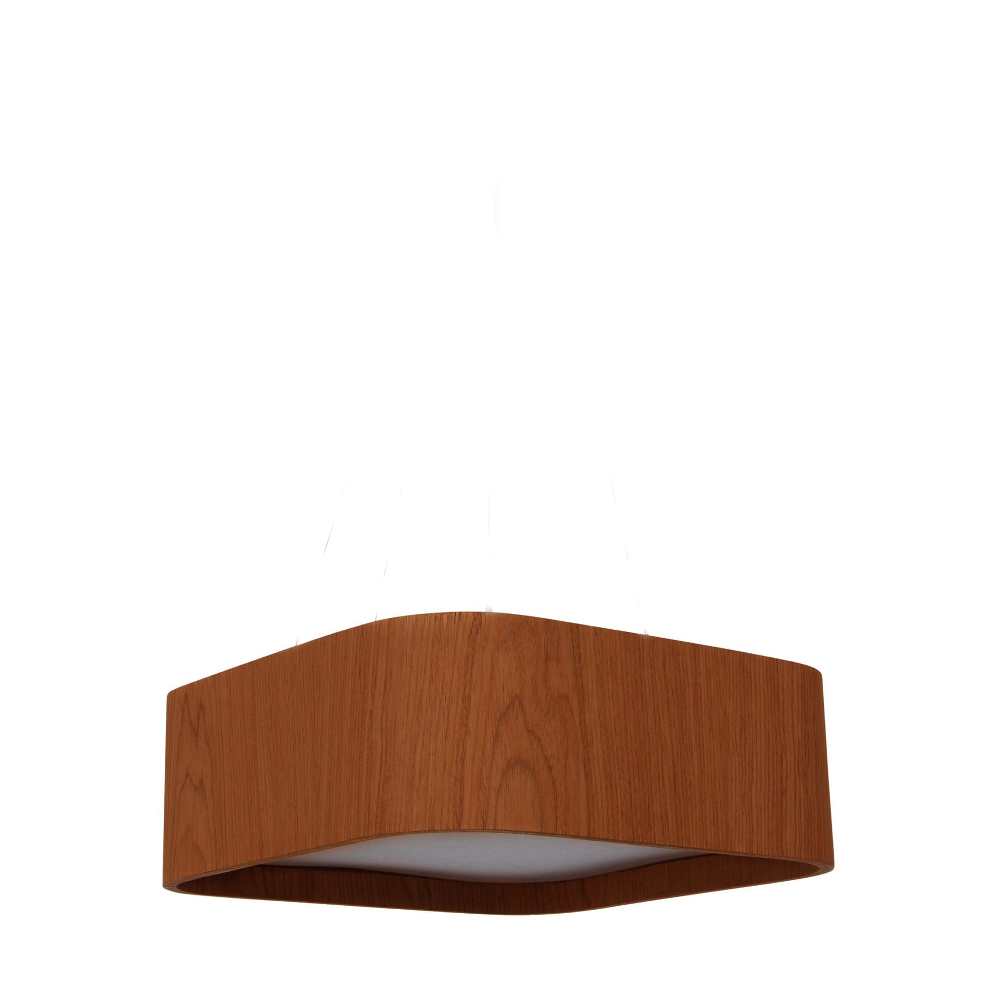 Plafon Madeira Quadrado Arredondado 25x25cm Mel