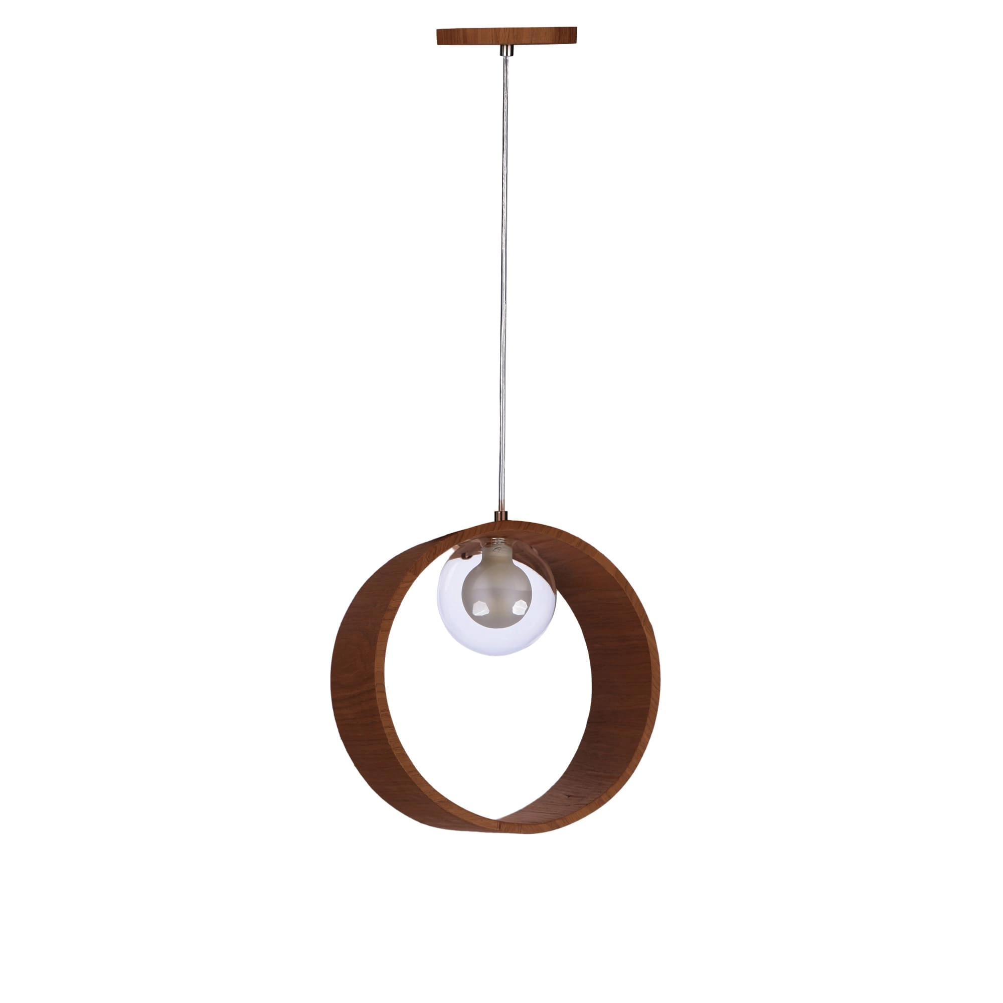 Pendente Madeira Redondo Slim 25 Cm Mel