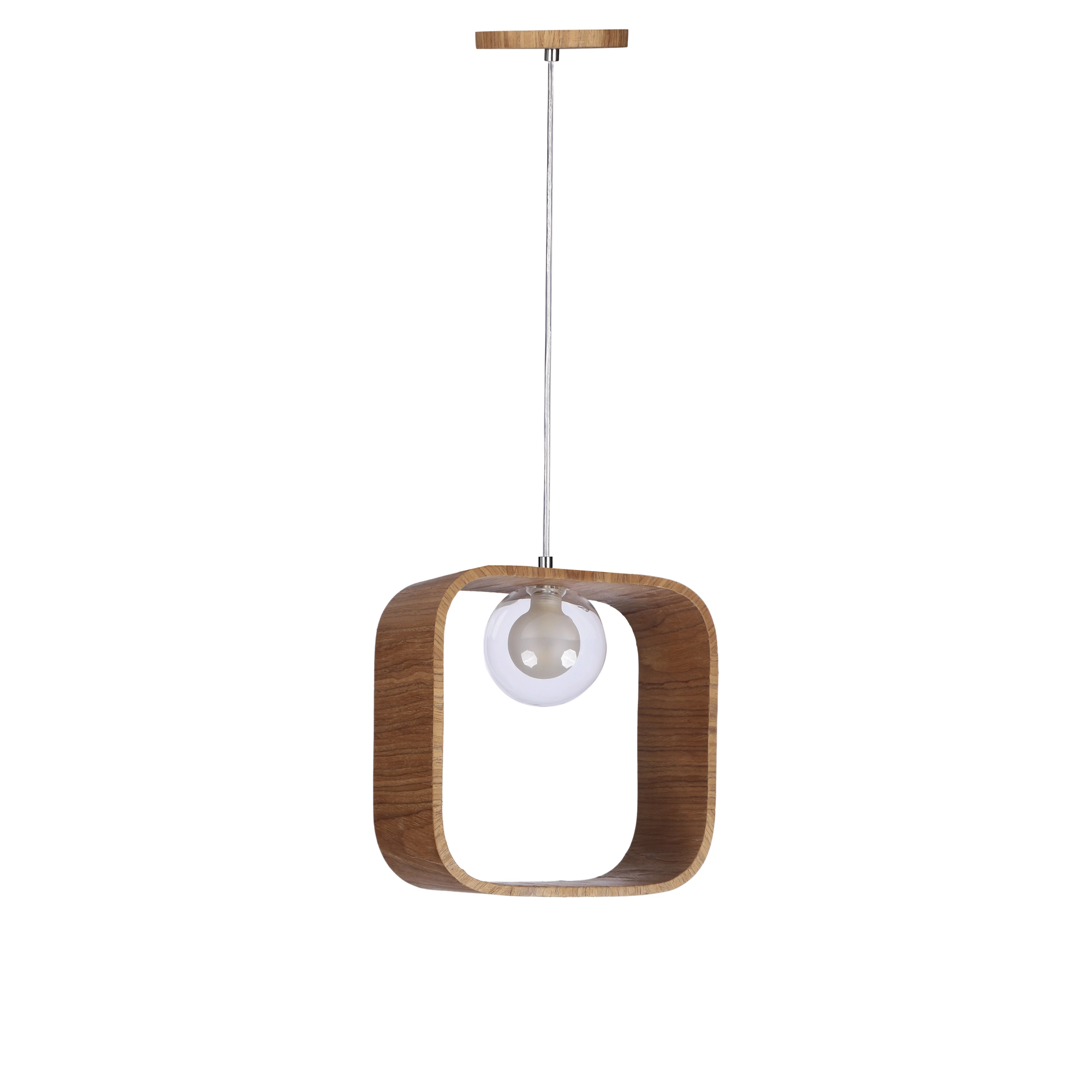 Pendente Madeira Arredondado Slim 25 Cm Freijó