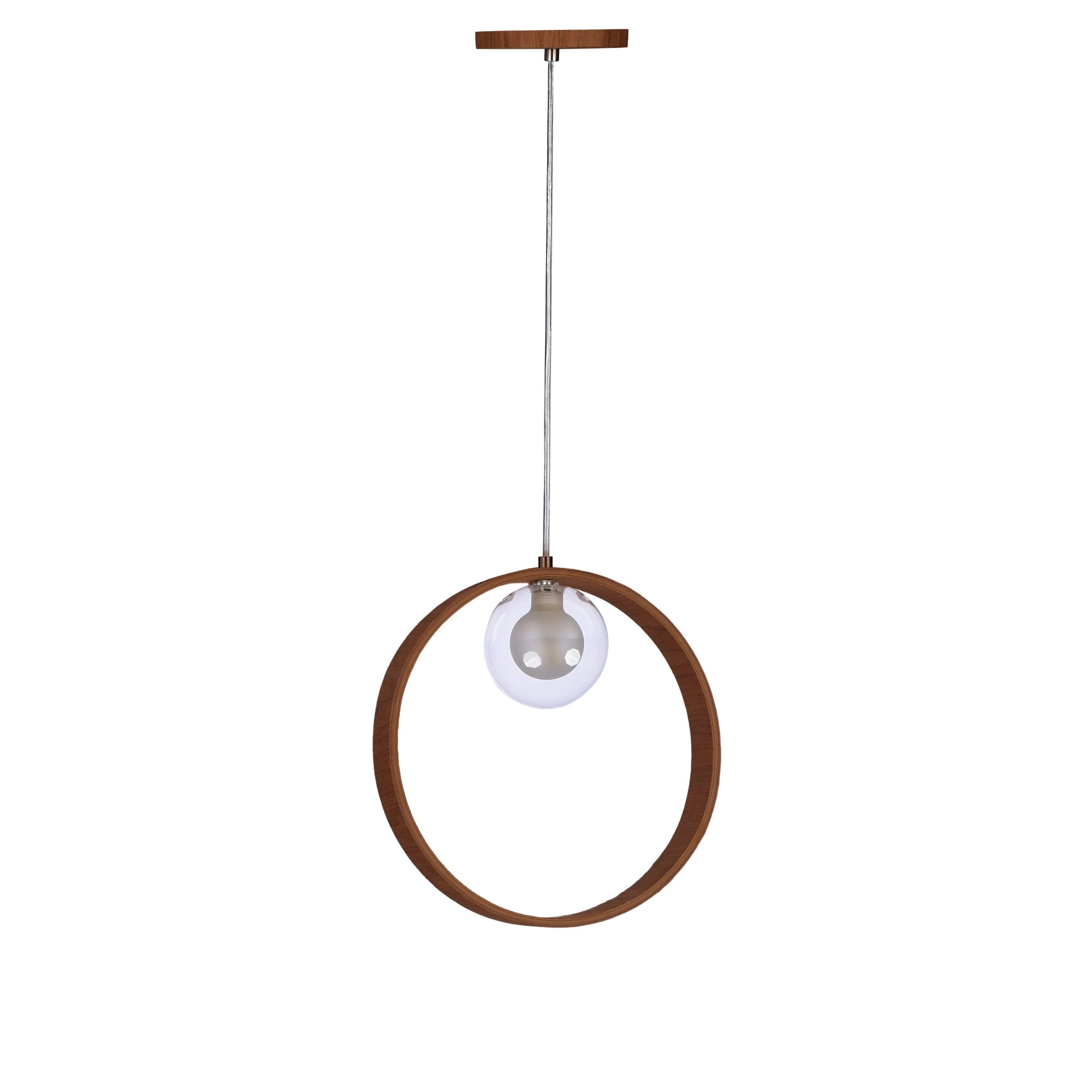 Pendente Madeira Redondo Face 25 Cm Mel
