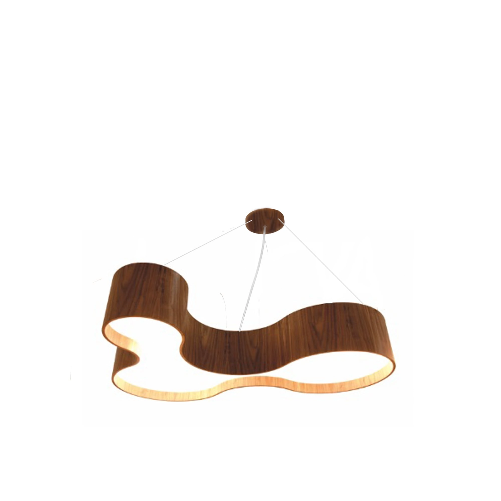 Pendente Semi Cilíndrico Madeira 95 Cm Imbuia