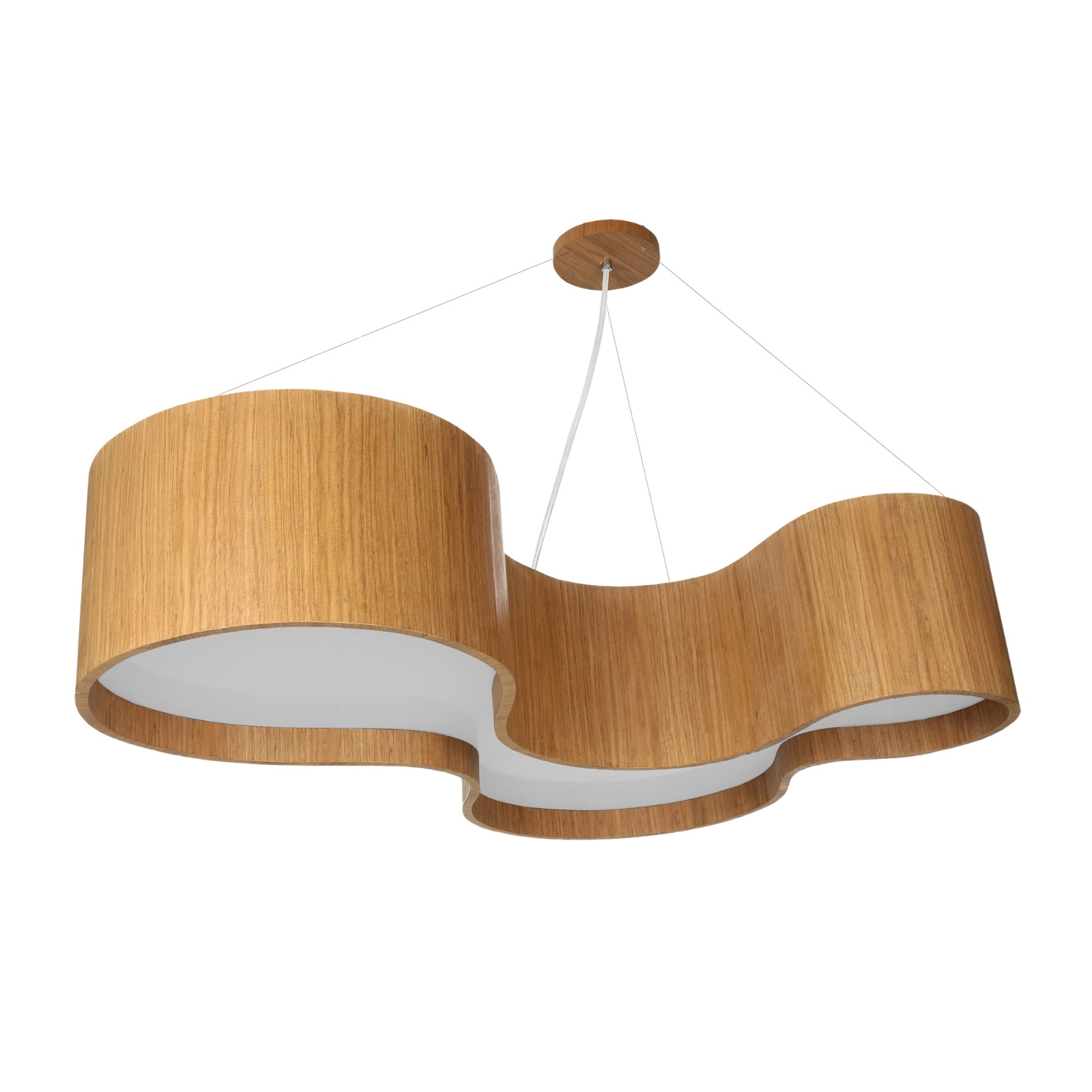 Pendente Semi Cilíndrico Madeira 75 Cm Freijó