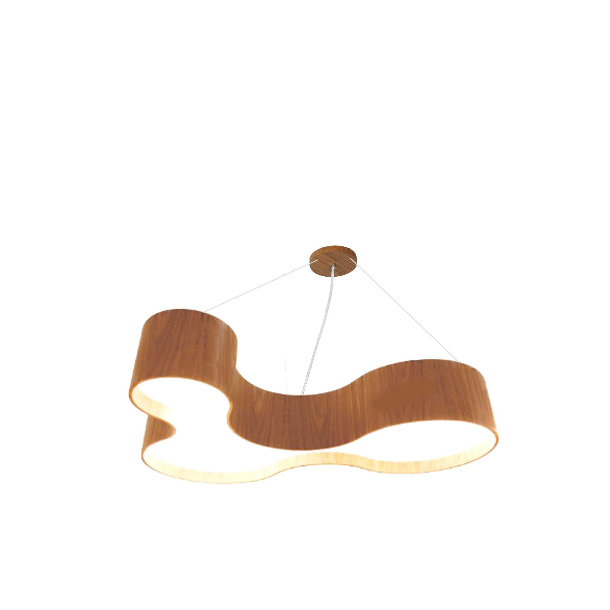 Pendente Semi Cilíndrico Madeira 75 Cm Mel