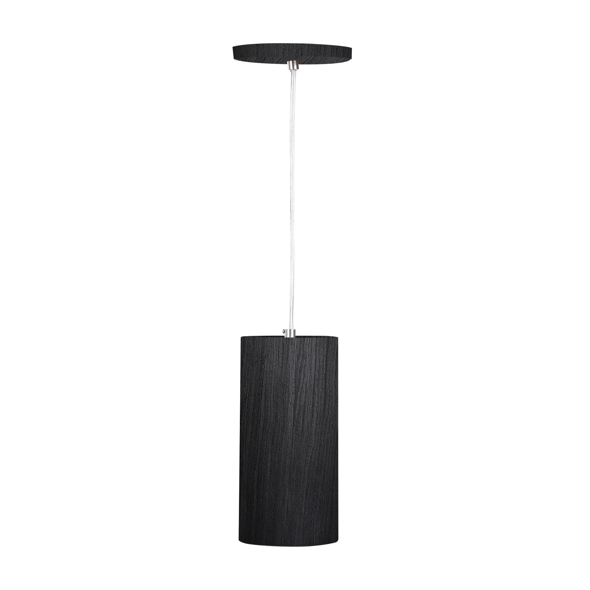 Pendente De Madeira Tubo 1xe27 Preto