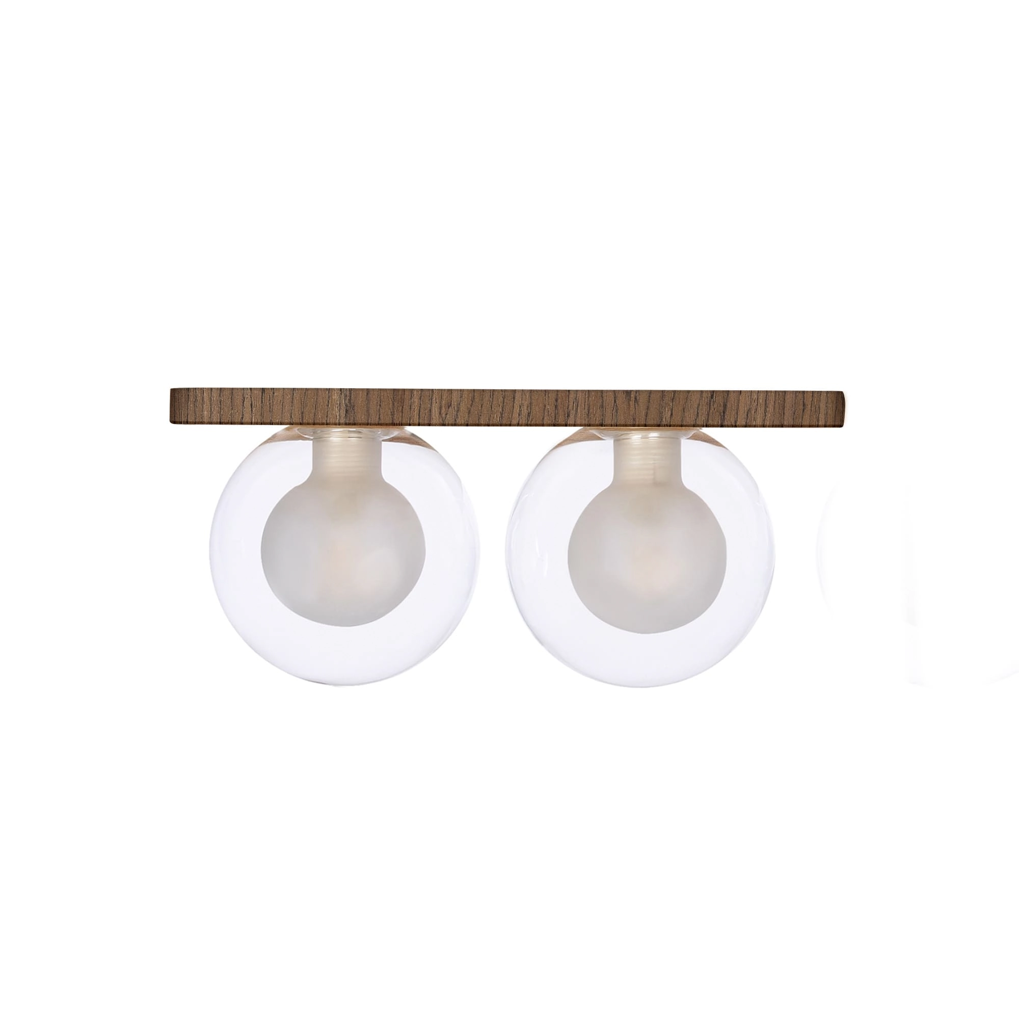 Plafon Madeira Netuno - 2 Luzes G9 Imbuia