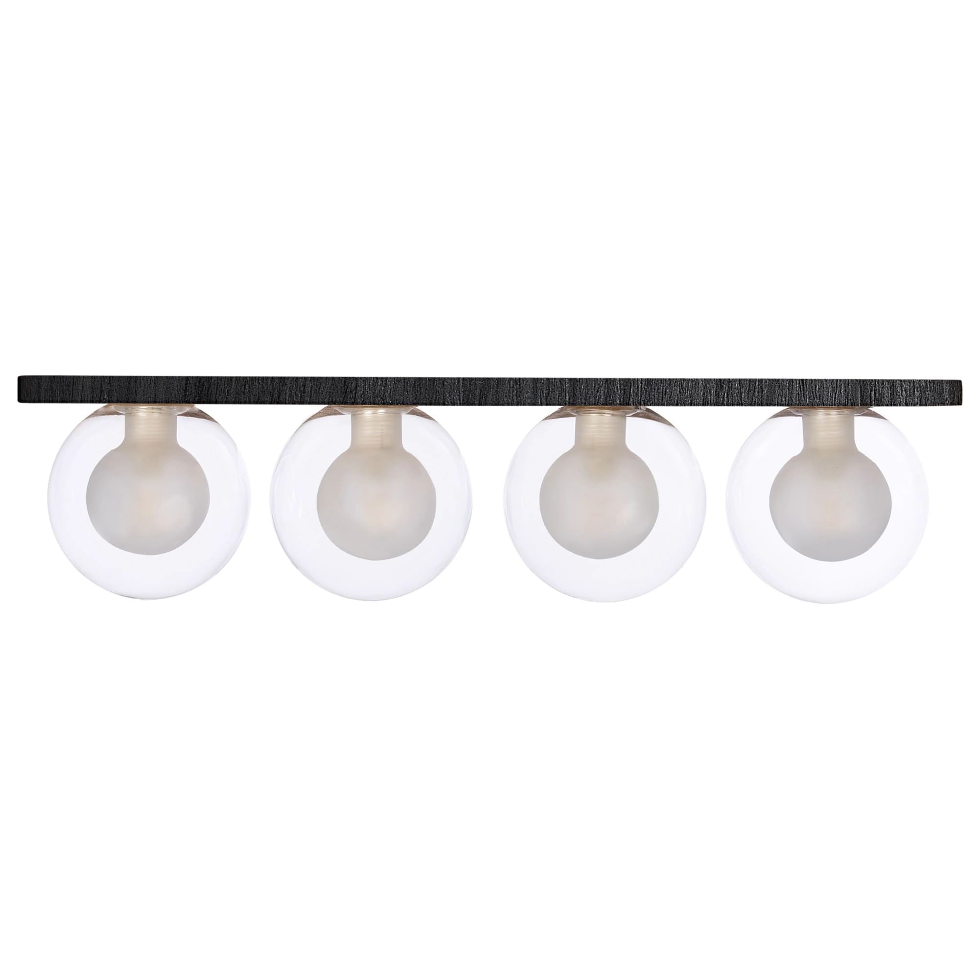 Plafon Madeira Netuno - 4 Luzes G9 Preto