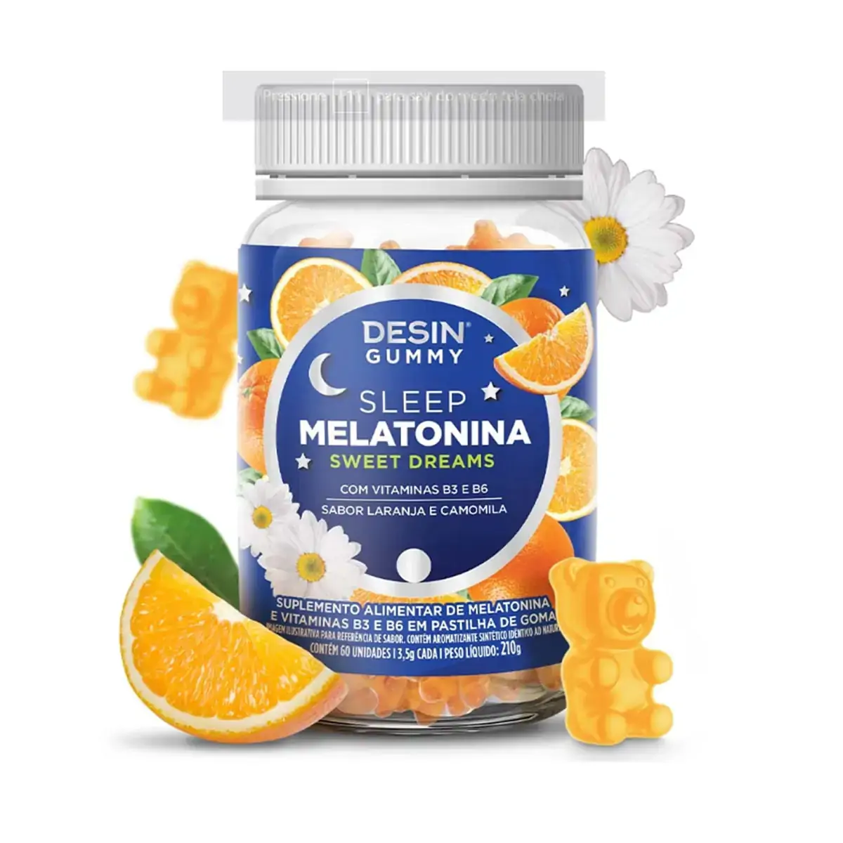 Desin Gummy Sleep Melatonina Desinchã 60 Gomas
