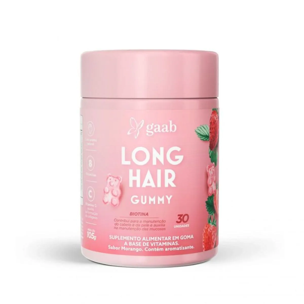 Long Hair Gummy Gaab 30 gomas