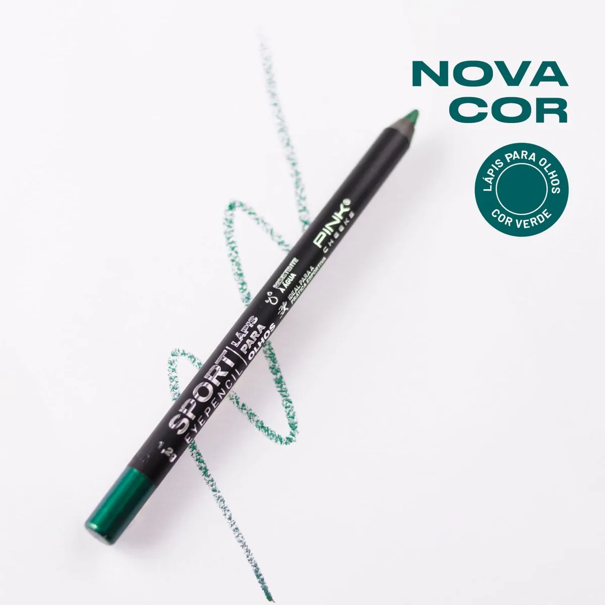Lápis para Olhos Pink Cheeks Sport Eyepencil Verde 1,2 g - 1,2g