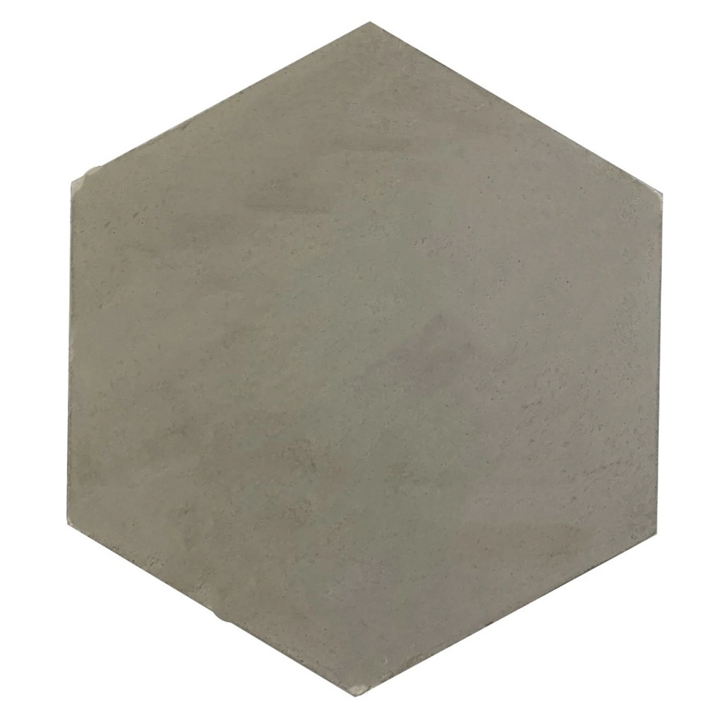 Ladrilho Hidráulico Hexagonal Liso Cinza Gelo 15x17cm Oficina Yby