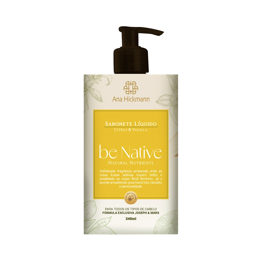 Sabonete Liquido Ana Hickmann Be Native Citrus E Vanilla 340ml