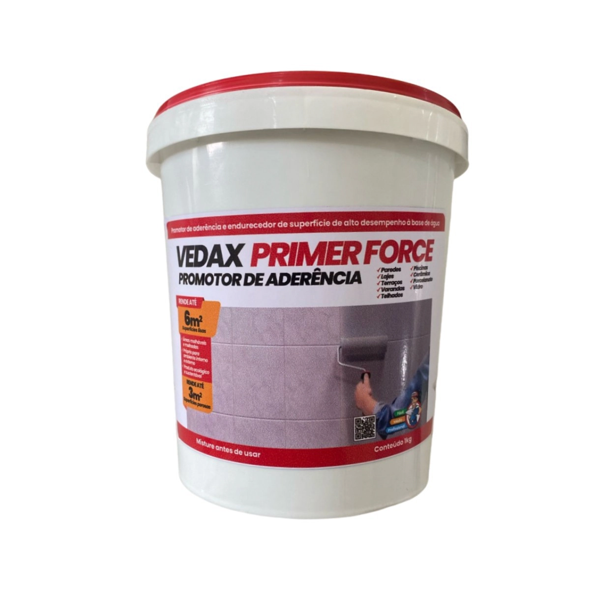 Primer Force Promotor De Aderência P/ Piso Parede 1kg Vedax