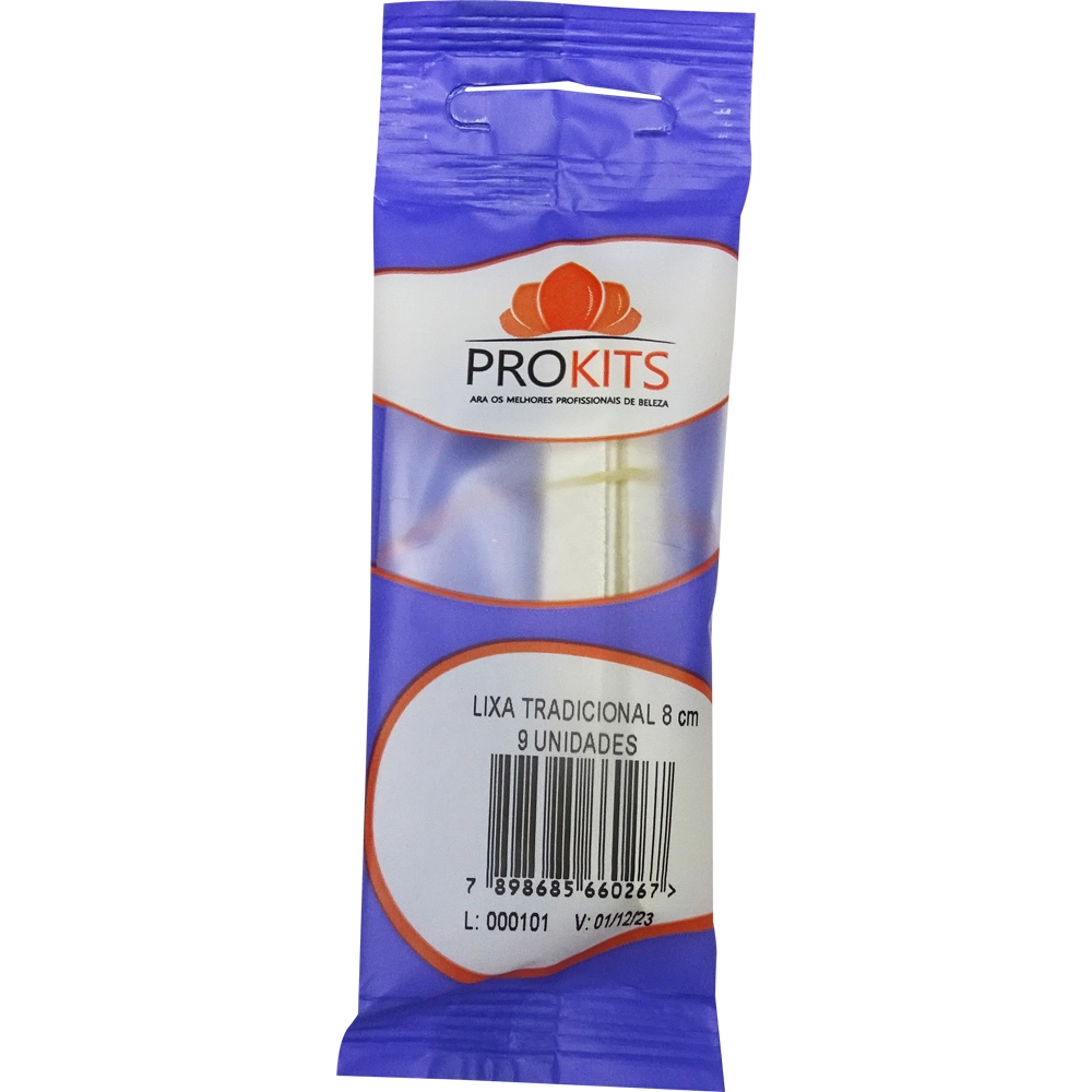 Lixa Para Unha 8cm Prokits Com 9 Unid