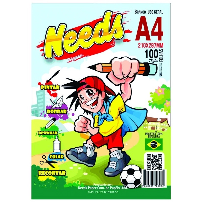 Papel Sulfite A4 Needs 100 Fls