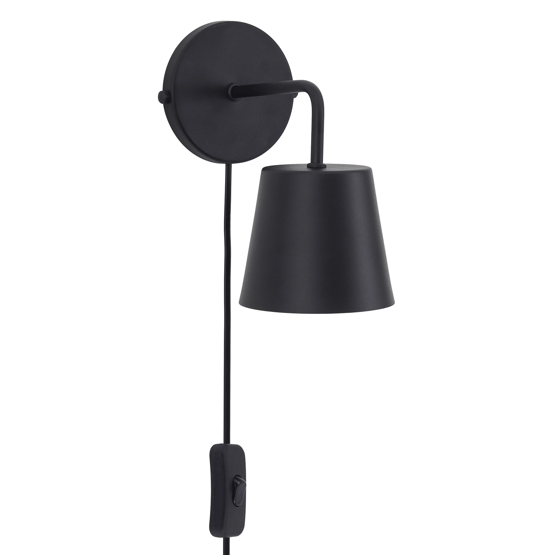 Arandela de Parede Interna com Fio IP20 Vase Luz Vita Preta Bivolt
