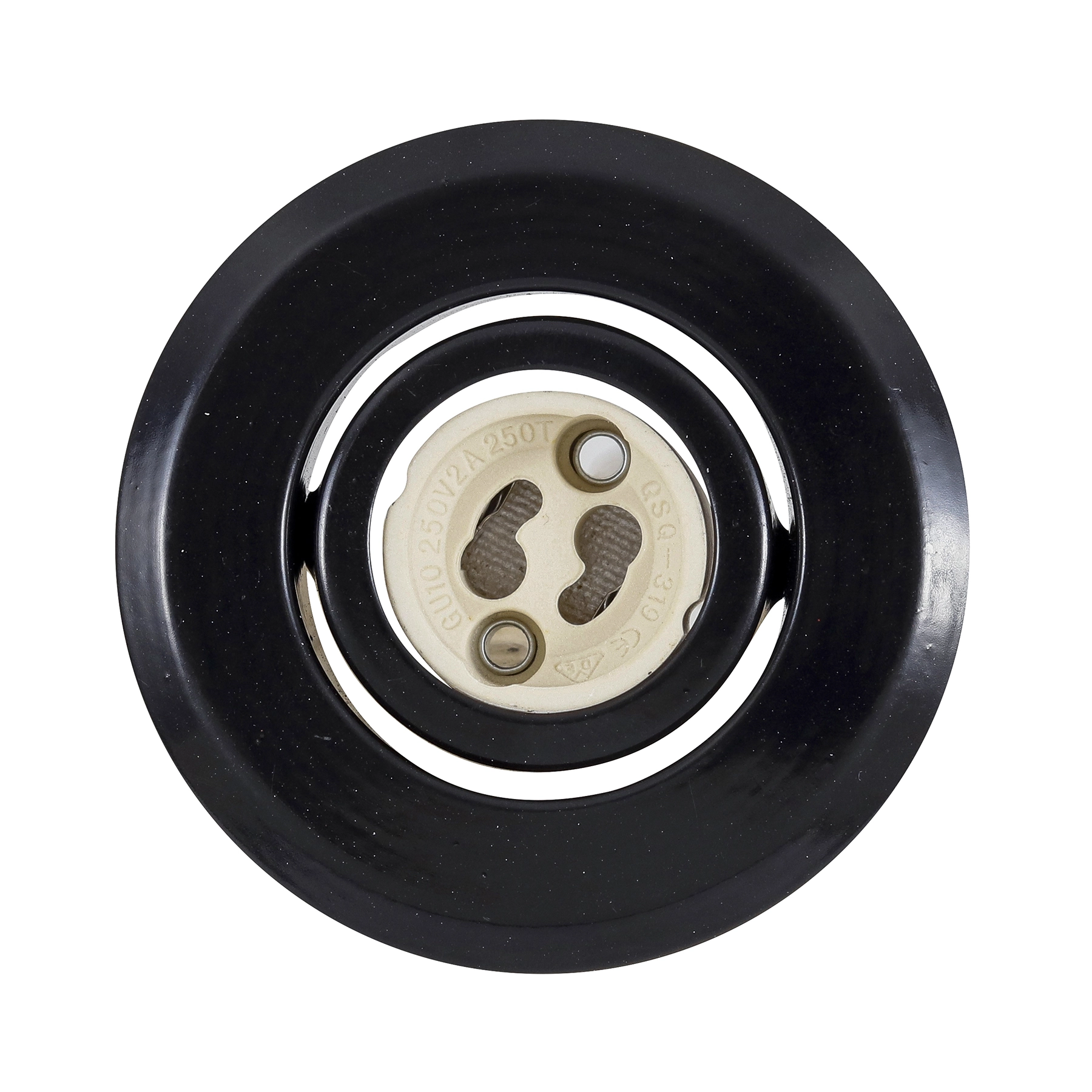 Spot de Embutir 1 Lâmpada GU10 Mini Redondo Preto Luz Vita
