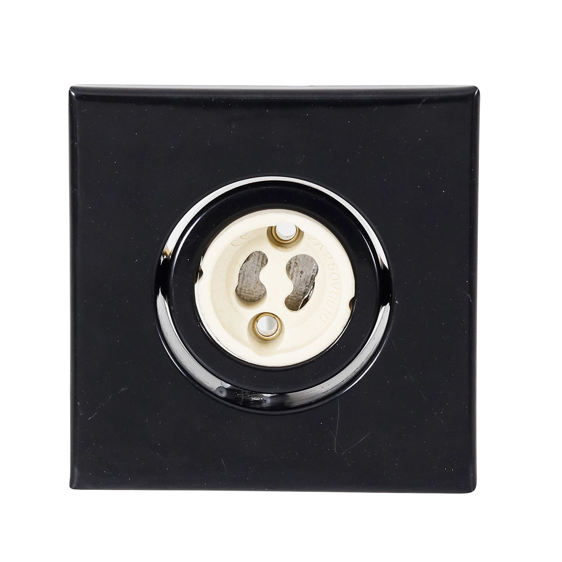 Spot de Embutir 1 Lâmpada GU10 Mini Quadrado Preto Luz Vita