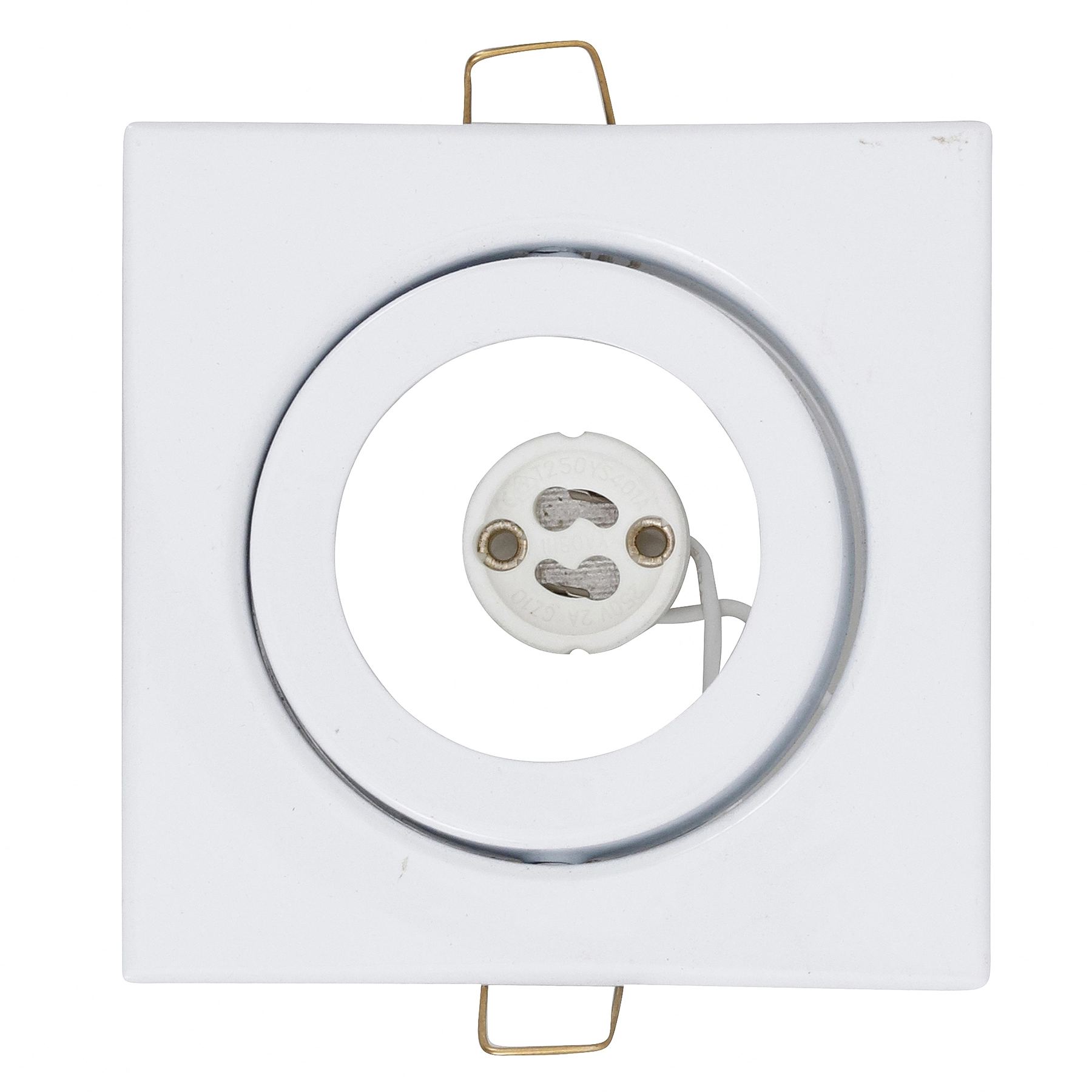Spot Quadrado Branco de Embutir 1 Lâmpada Ar70 Luz Vita